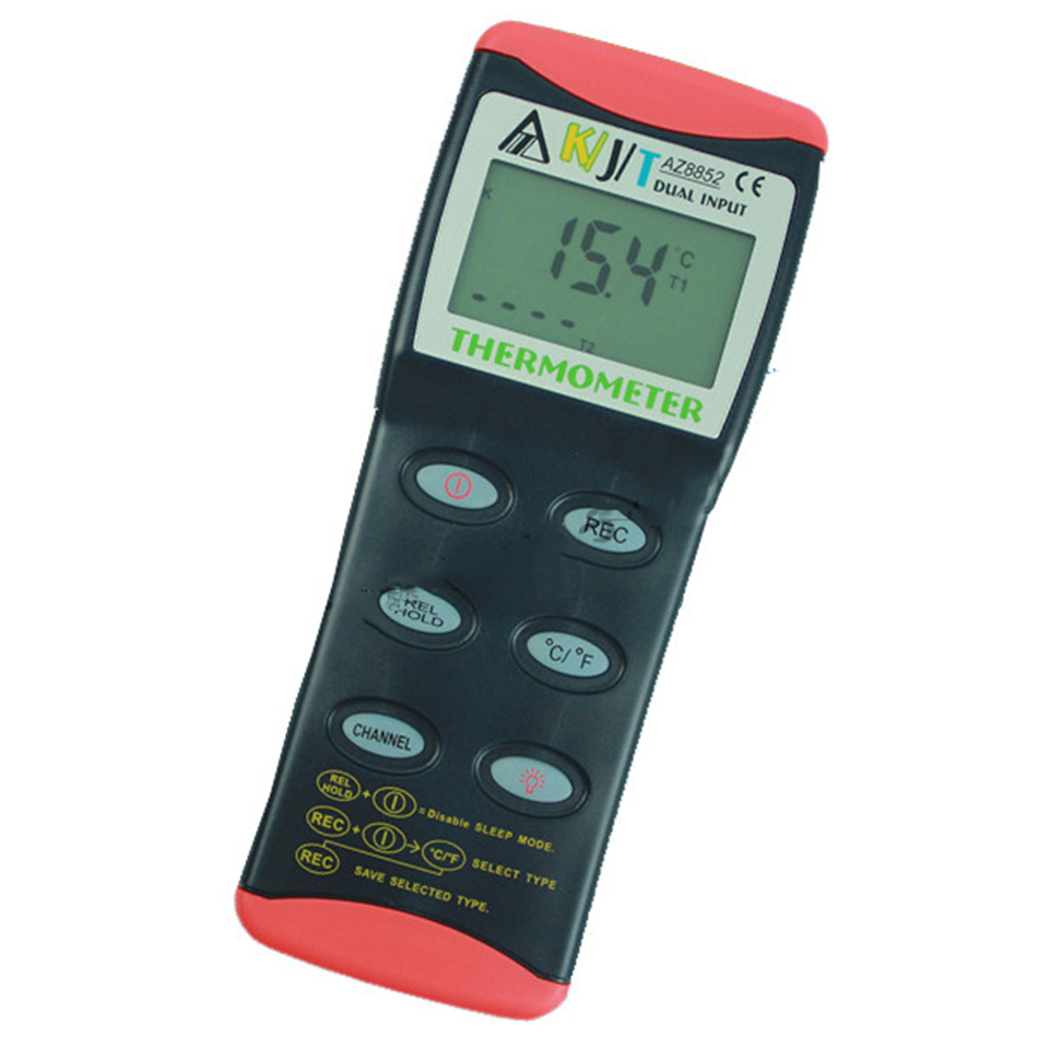 AZ8852  Է  µ K µ  -2001370 2 ä µ  Է/AZ8852 Dual Input Thermocouple ThermometerK Temp range-2001370 Two Channel Temperature Measure
